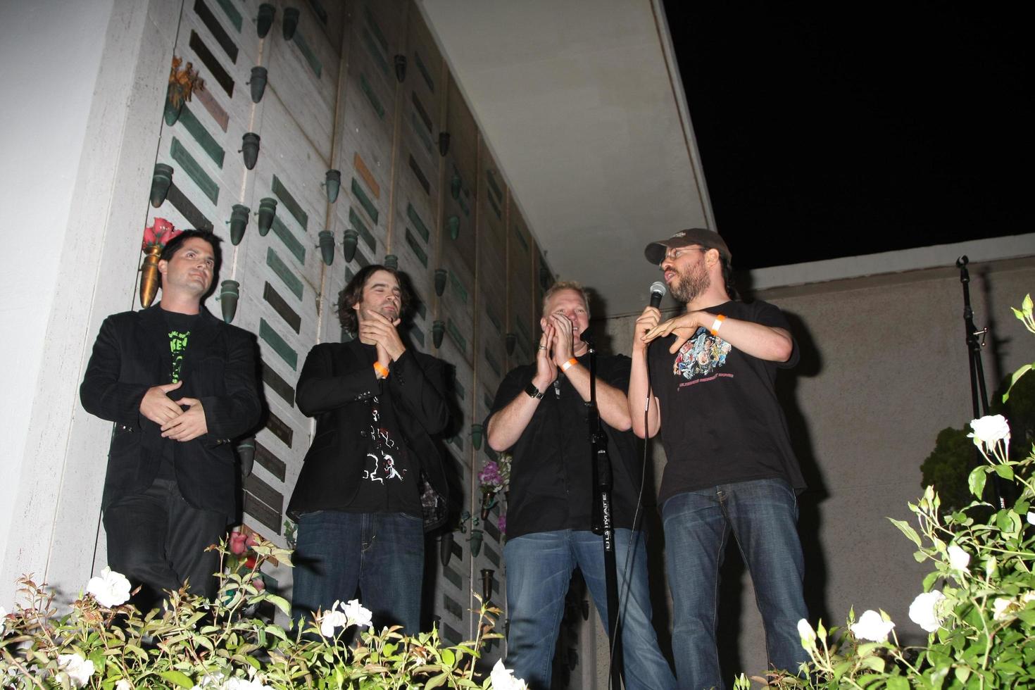 LOS ANGELES, SEP 15 - Adam Green, Joe Lynch, Tim Sullivan, Adam Rifkin arrives at the Chillerama Premiere at Hollywood Forever Cemetary on September 15, 2011 in Los Angeles, CA photo