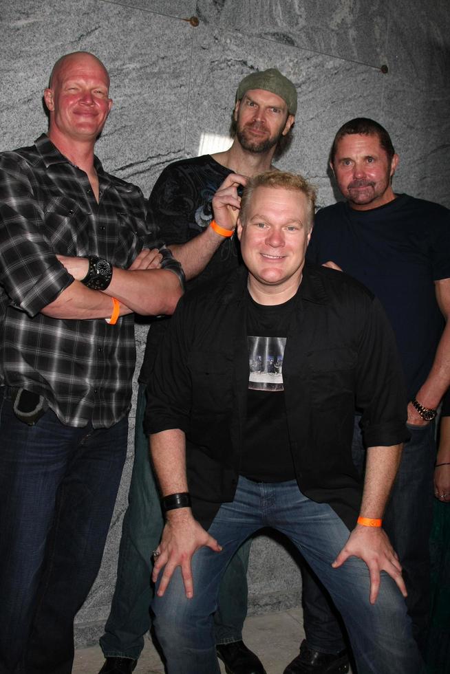 LOS ANGELES, SEP 15 - Derek Mears, Tyler Mane, Kane Hodder, Tim Sullivan In Front arrives at the Chillerama Premiere at Hollywood Forever Cemetary on September 15, 2011 in Los Angeles, CA photo