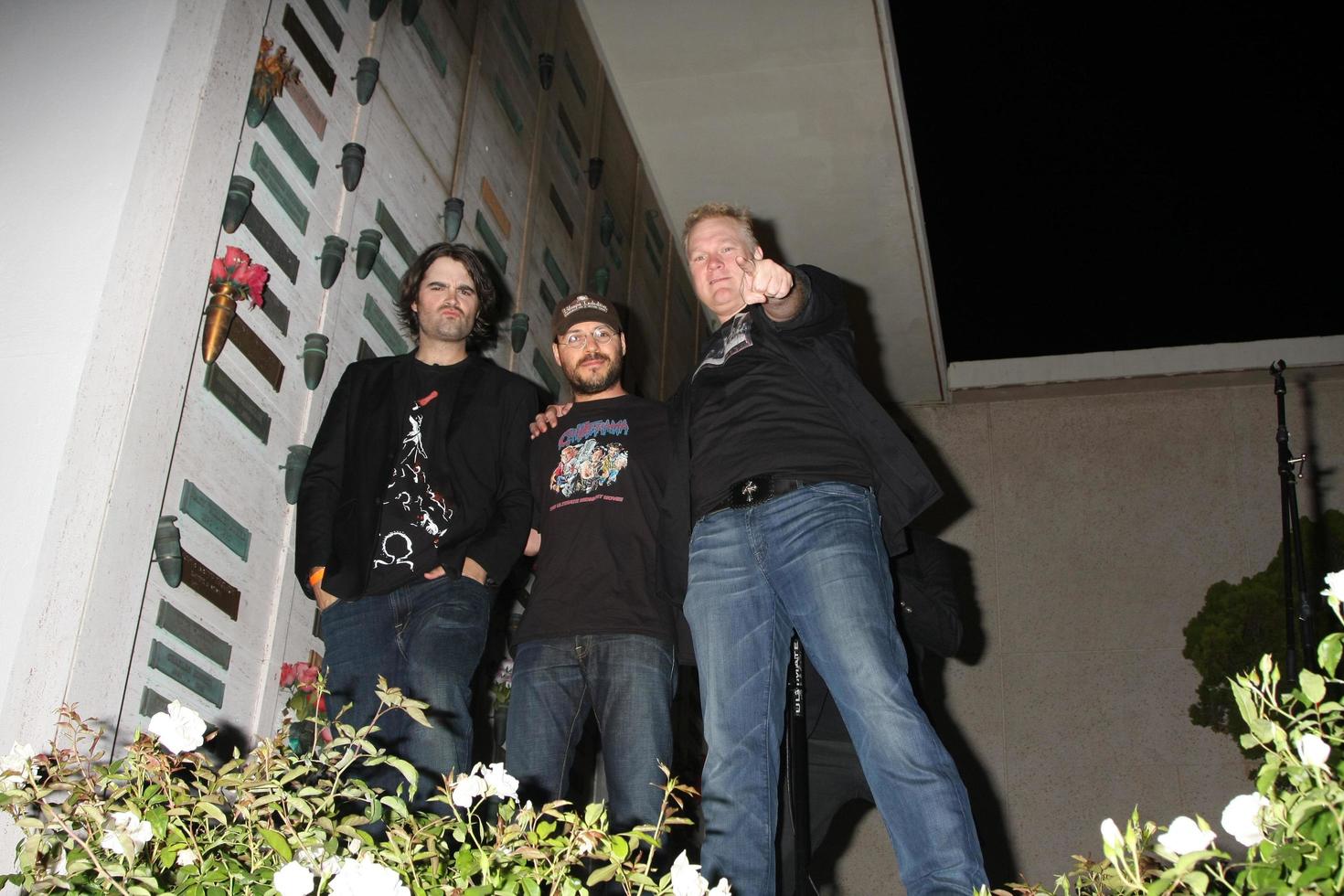 LOS ANGELES, SEP 15 - Joe Lynch, Adam Rifkin, Tim Sullivan arrives at the Chillerama Premiere at Hollywood Forever Cemetary on September 15, 2011 in Los Angeles, CA photo