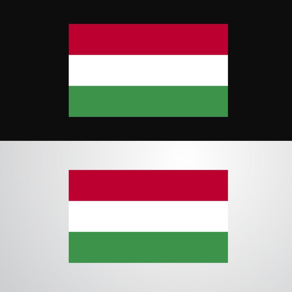 Hungary Flag banner design vector