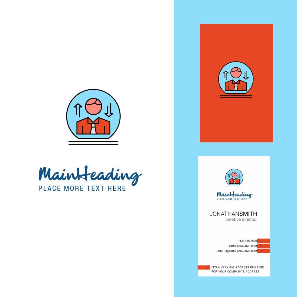 vector de diseño vertical de avatar creative logo y business card