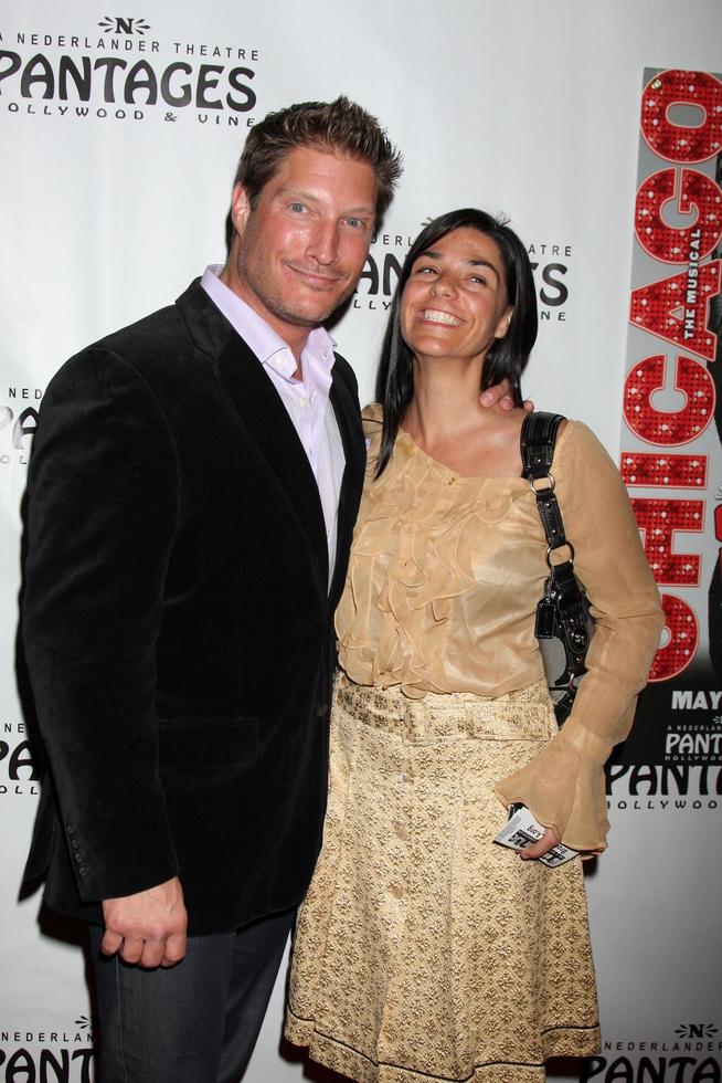 LOS ANGELES, MAY 16 - Sean Kanan, Fiance arrives at the Opening Night of the Play Chicago at Pantages Theatre on May 16, 2012 in Los Angeles, CA photo