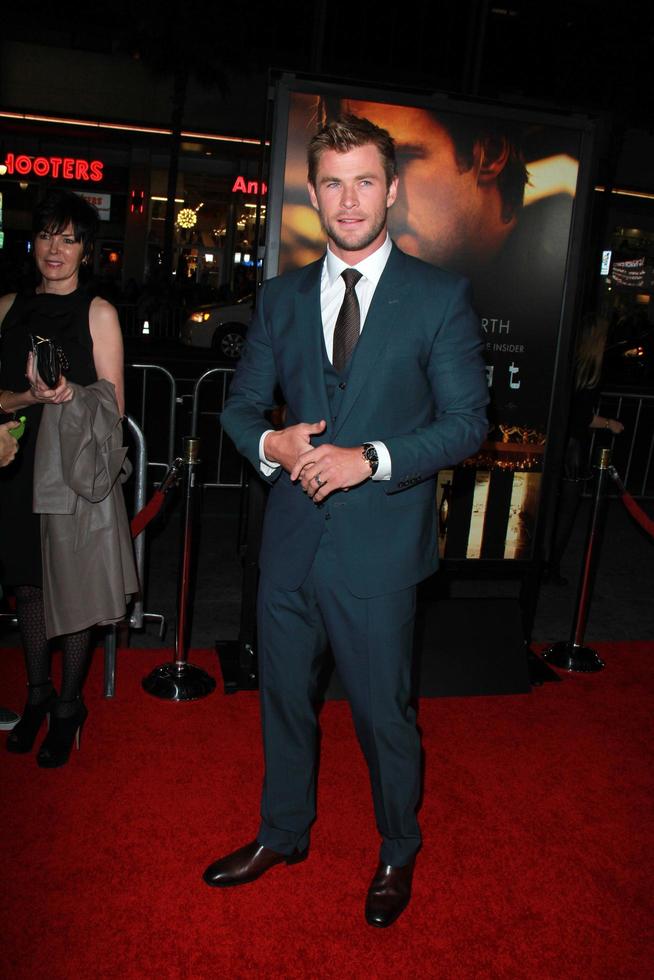 LOS ANGELES, JAN 8 - Chris Hemsworth at the Blackhat World Premiere at a TCL Chinese Theater on January 8, 2014 in Los Angeles, CA photo