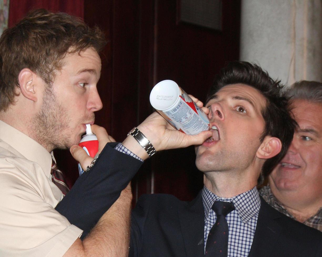 LOS ANGELES, OCT 16 - Chris Pratt, Adam Scott at the Parks And Recreation 100th Episode Celebration at CBS Studios, Radford on October 16, 2013 in Studio CIty, CA photo