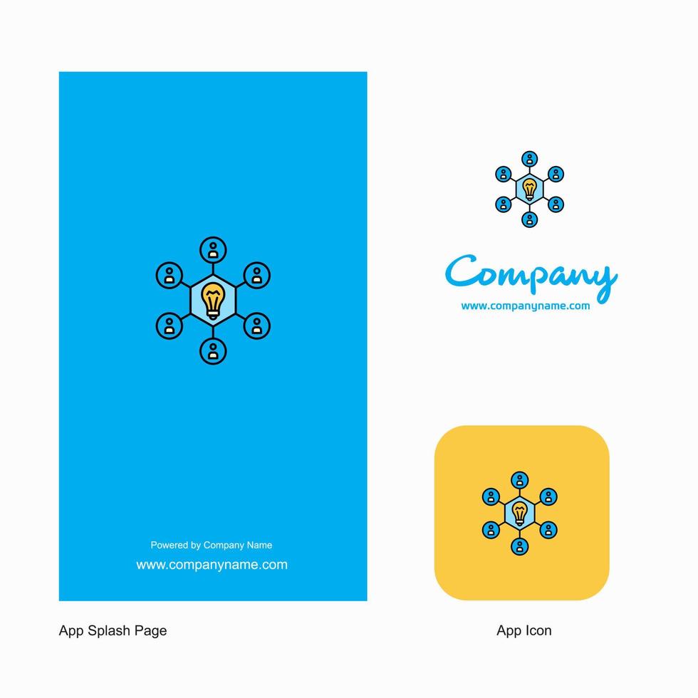 Share idea Company Logo App Icon and Splash Page Design Creative Business App Design Elements vector