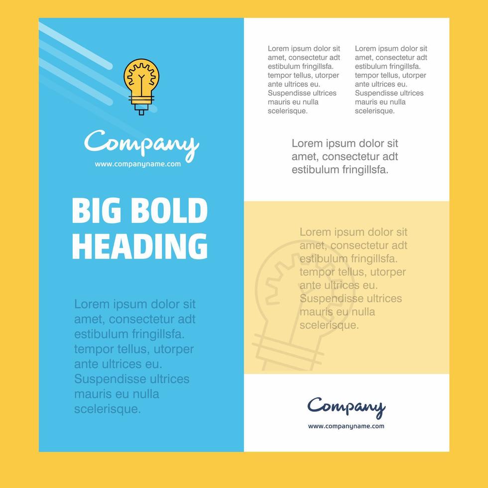 Bulb Business Company Poster Template with place for text and images vector background