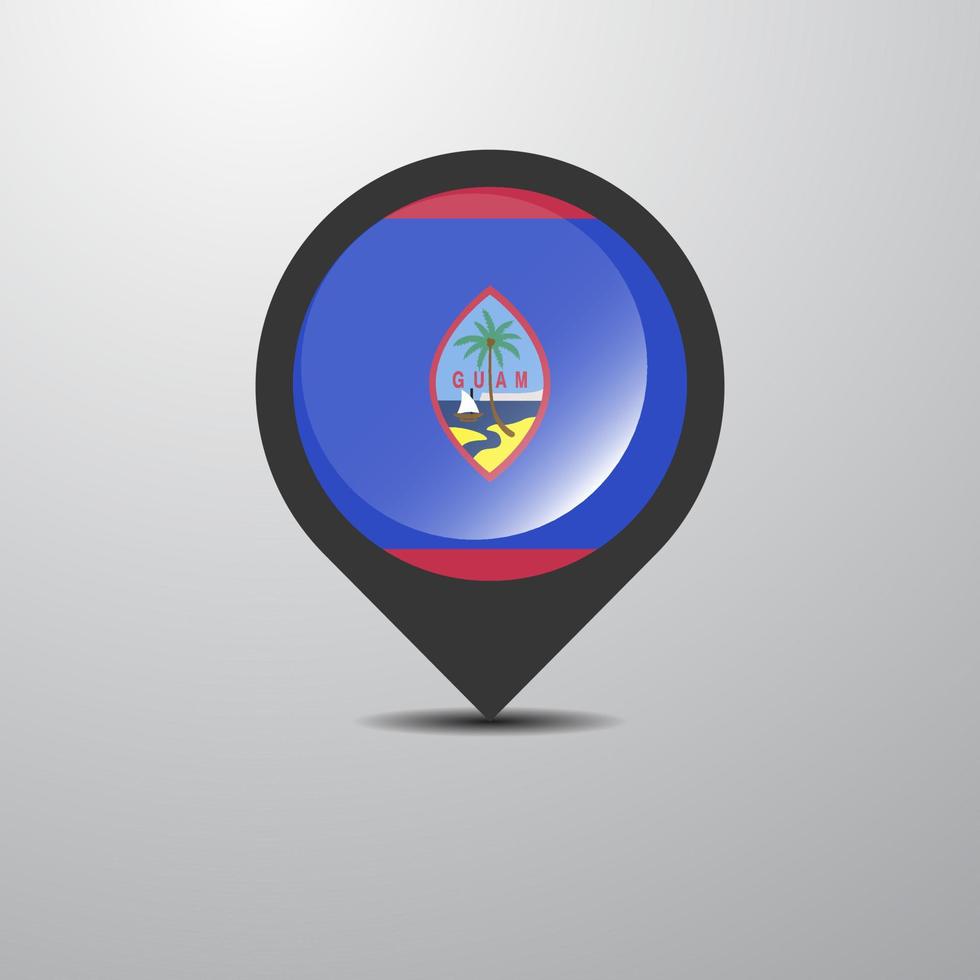 Guam Map Pin vector