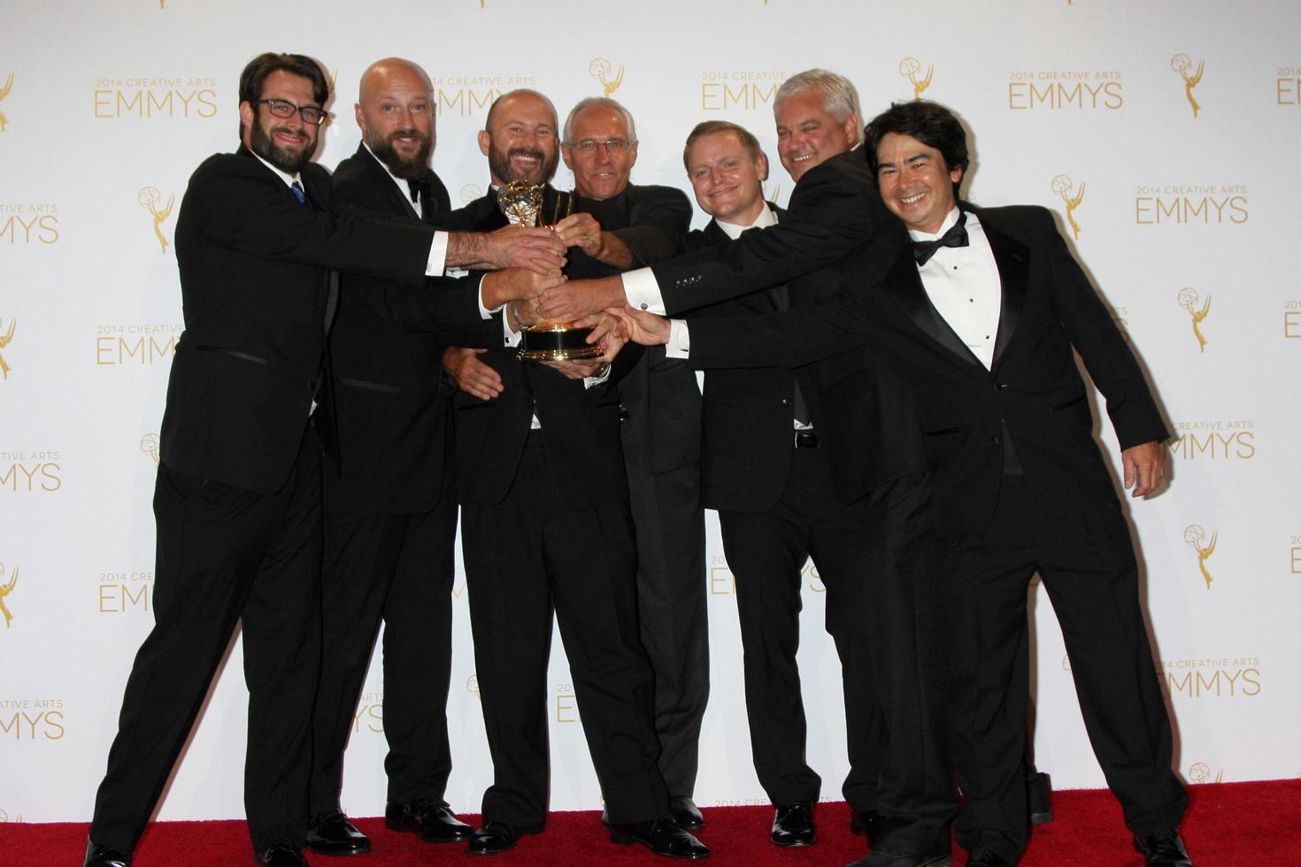 LOS ANGELES, AUG 16 - Deadliest Catch, Cinematraphy for a Reality Program at the 2014 Creative Emmy Awards, Press Room at Nokia Theater on August 16, 2014 in Los Angeles, CA photo