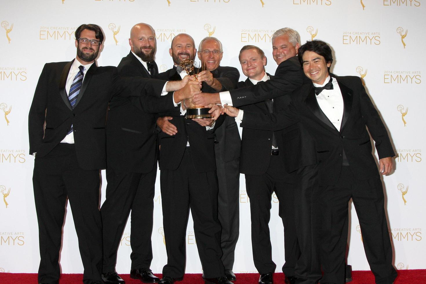 LOS ANGELES, AUG 16 - Deadliest Catch, Cinematraphy for a Reality Program at the 2014 Creative Emmy Awards, Press Room at Nokia Theater on August 16, 2014 in Los Angeles, CA photo