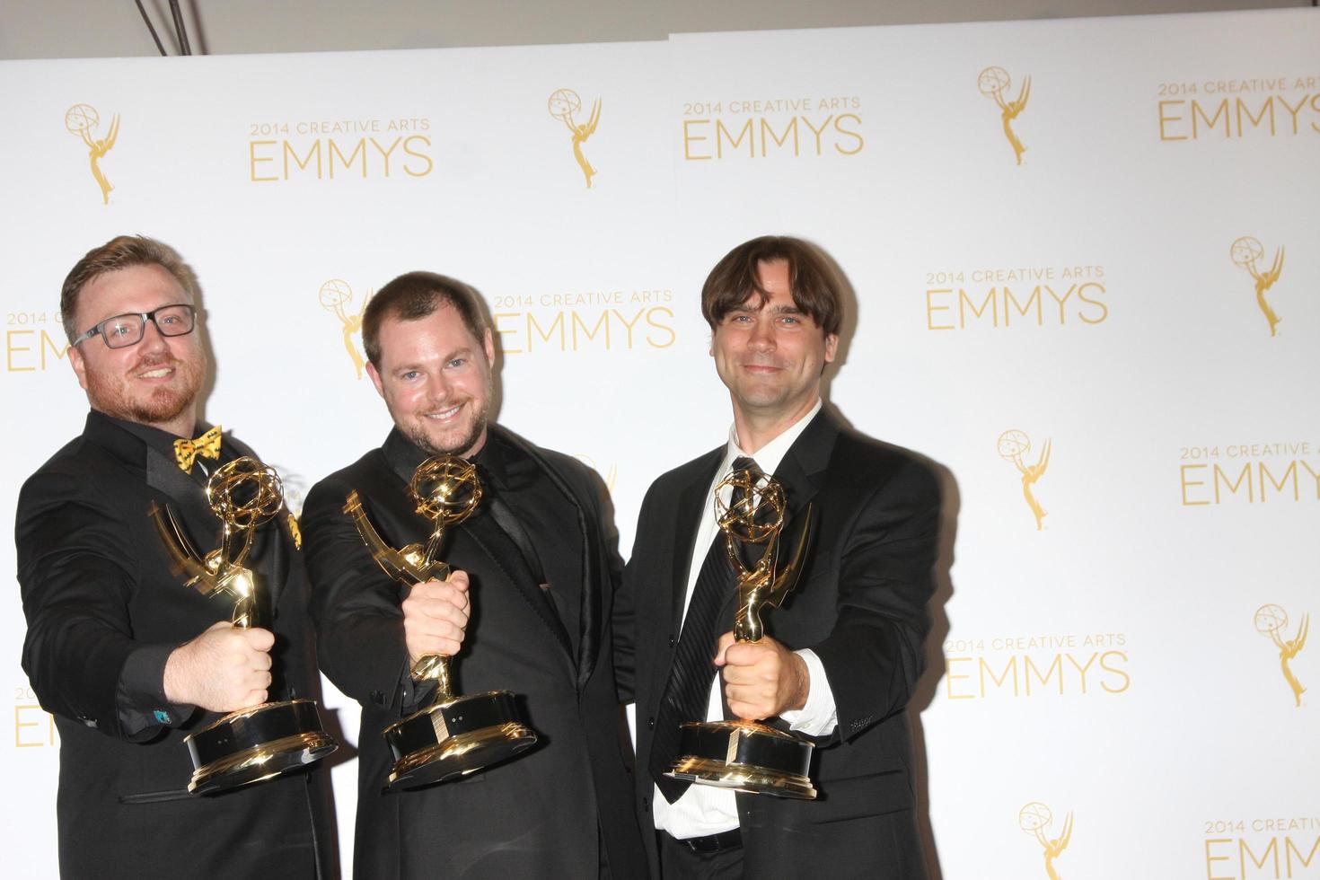 LOS ANGELES, AUG 16 - Deadliest Catch Picture Editors at the 2014Creative Emmy Awards, Press Room at 1 OAK L A on August 16, 2014 in West Hollywood, CA photo