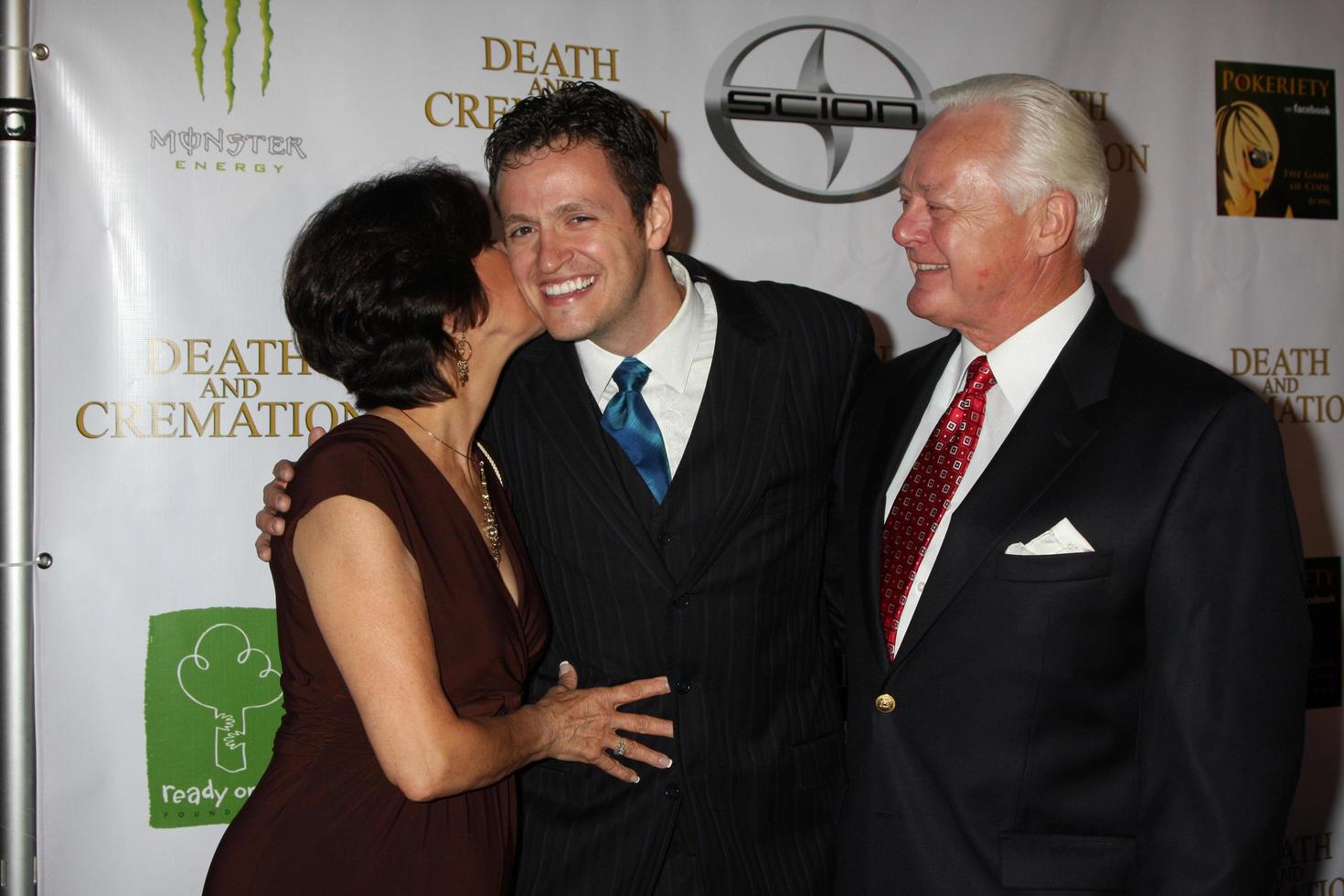 LOS ANGELES, AUG 26 - Tom Malloy and Parents arrives at the Death and Cremation Premiere at 20th Century Fox Studios on August 26, 2010 in Century City, CA photo