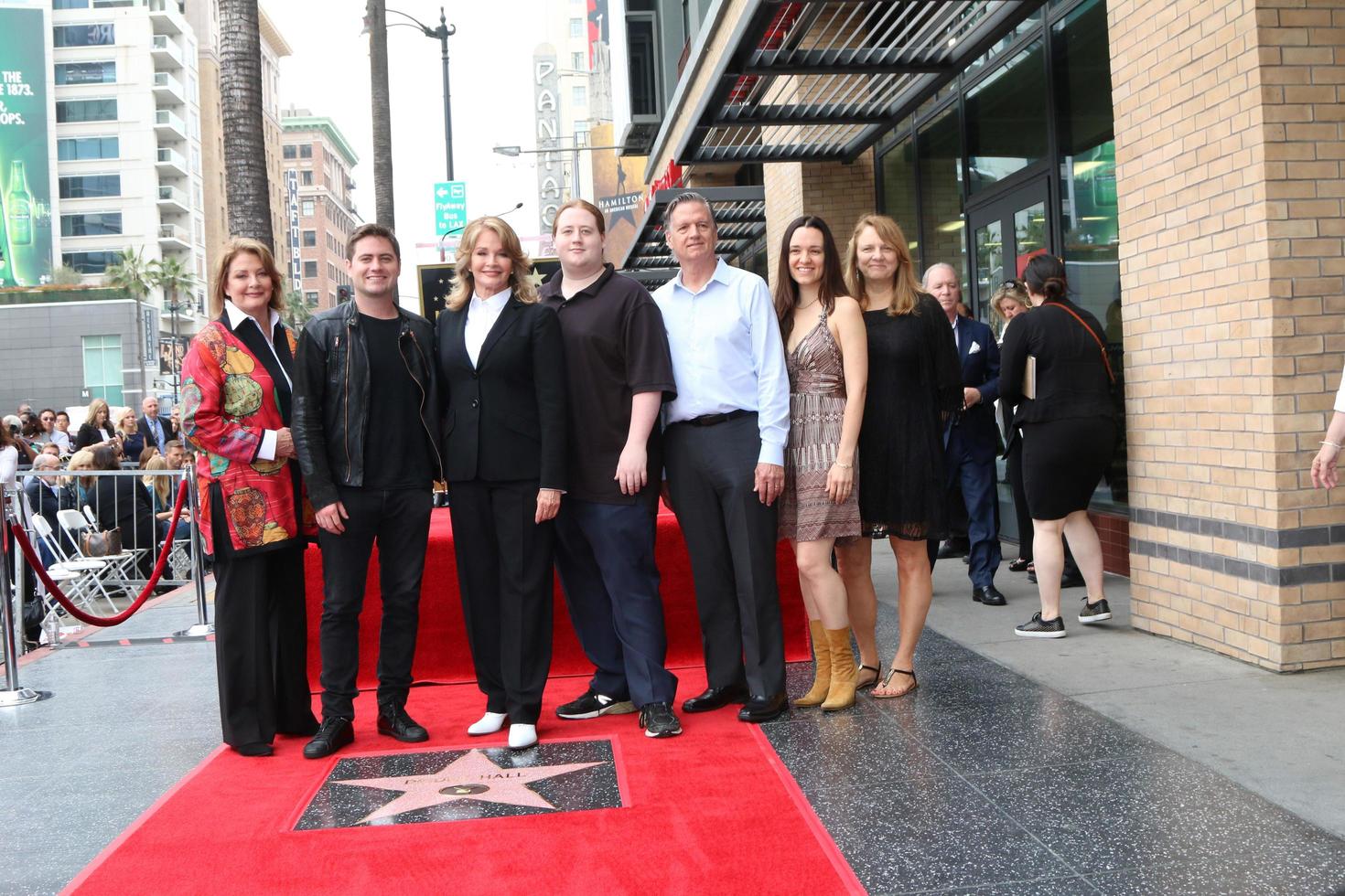 LOS ANGELES, MAY 19 - Andrea Hall Gengler, David Atticus Sohmer, Deidre Hall, Tully Chapin Sohmer, Bill Hall, family at the Deidre Hall Hollywood Walk of Fame Ceremony at Hollywood Blvd on May 19, 2016 in Los Angeles, CA photo