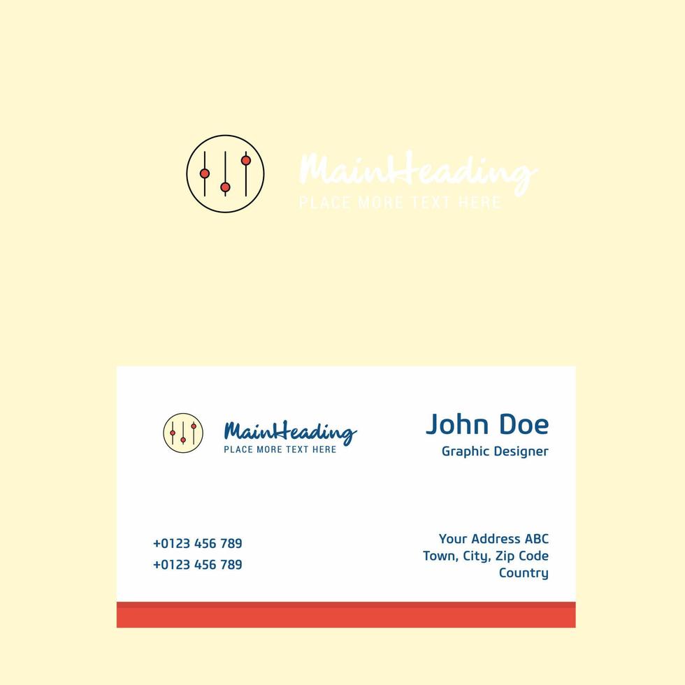 Setting logo Design with business card template Elegant corporate identity Vector