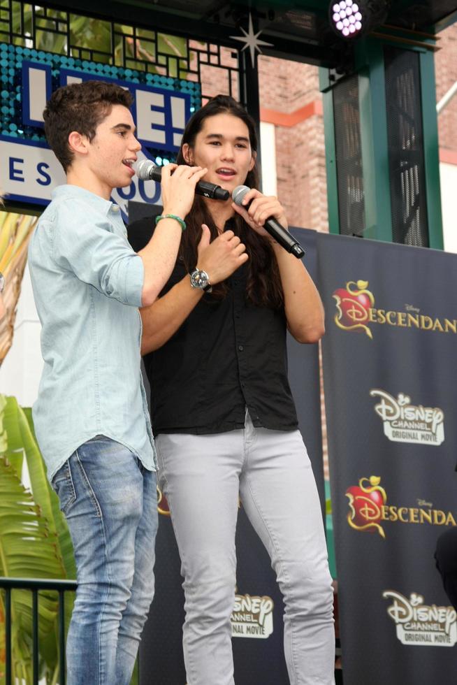 LOS ANGELES, OCT 17 - Cameron Boyce, Booboo Stewart at the Stars of Descendants Personal Appearance at the Downtown Disney on October 17, 2015 in Anaheim, CA photo