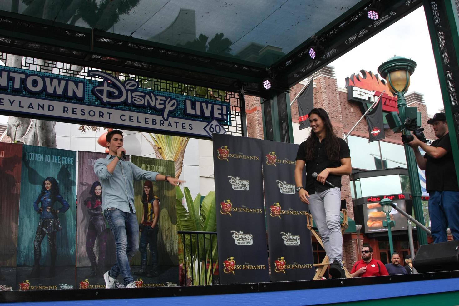 LOS ANGELES, OCT 17 - Cameron Boyce, Booboo Stewart at the Stars of Descendants Personal Appearance at the Downtown Disney on October 17, 2015 in Anaheim, CA photo
