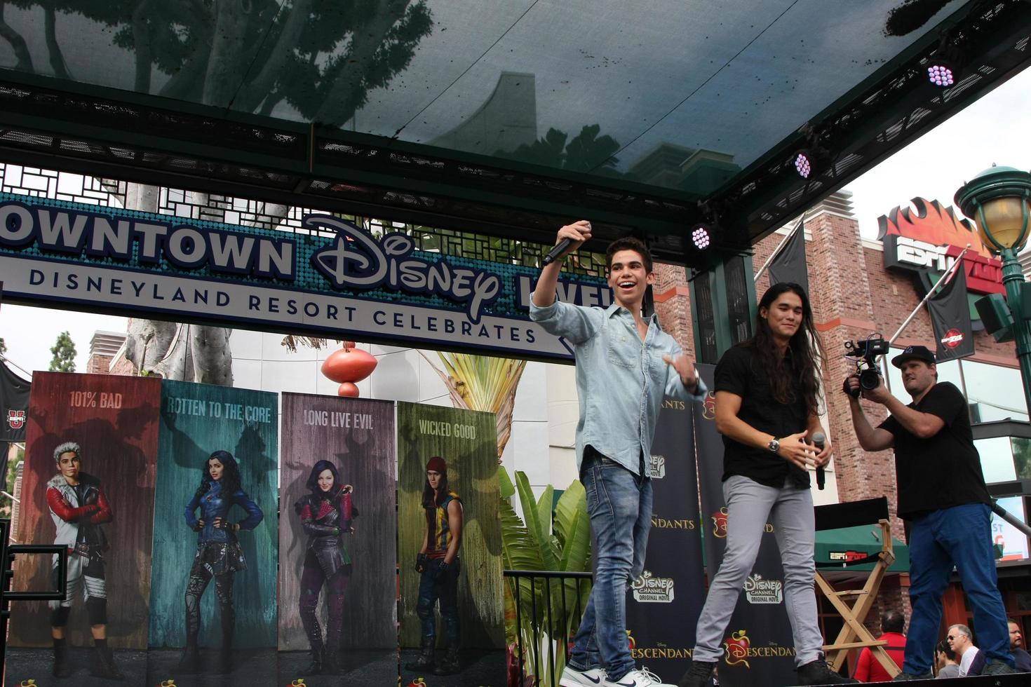 LOS ANGELES, OCT 17 - Cameron Boyce, Booboo Stewart at the Stars of Descendants Personal Appearance at the Downtown Disney on October 17, 2015 in Anaheim, CA photo