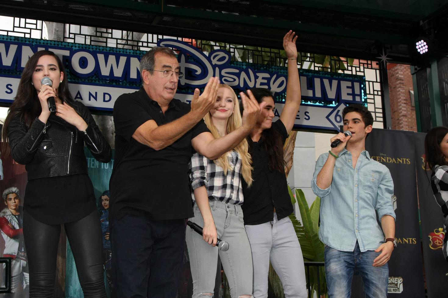 LOS ANGELES, OCT 17 - Sofia Carson, Kenny Ortega, Dove Cameron, Booboo Stewart, Cameron Boyce at the Stars of Descendants Personal Appearance at the Downtown Disney on October 17, 2015 in Anaheim, CA photo