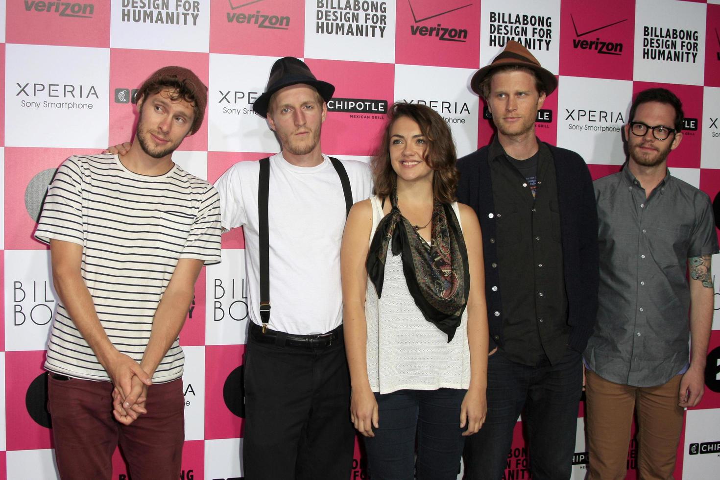 LOS ANGELES, JUL 25 - The Lumineers at the Billabong s 6th Annual Design For Humanity Event at the Paramount Studios on July 25, 2012 in Los Angeles, CA photo