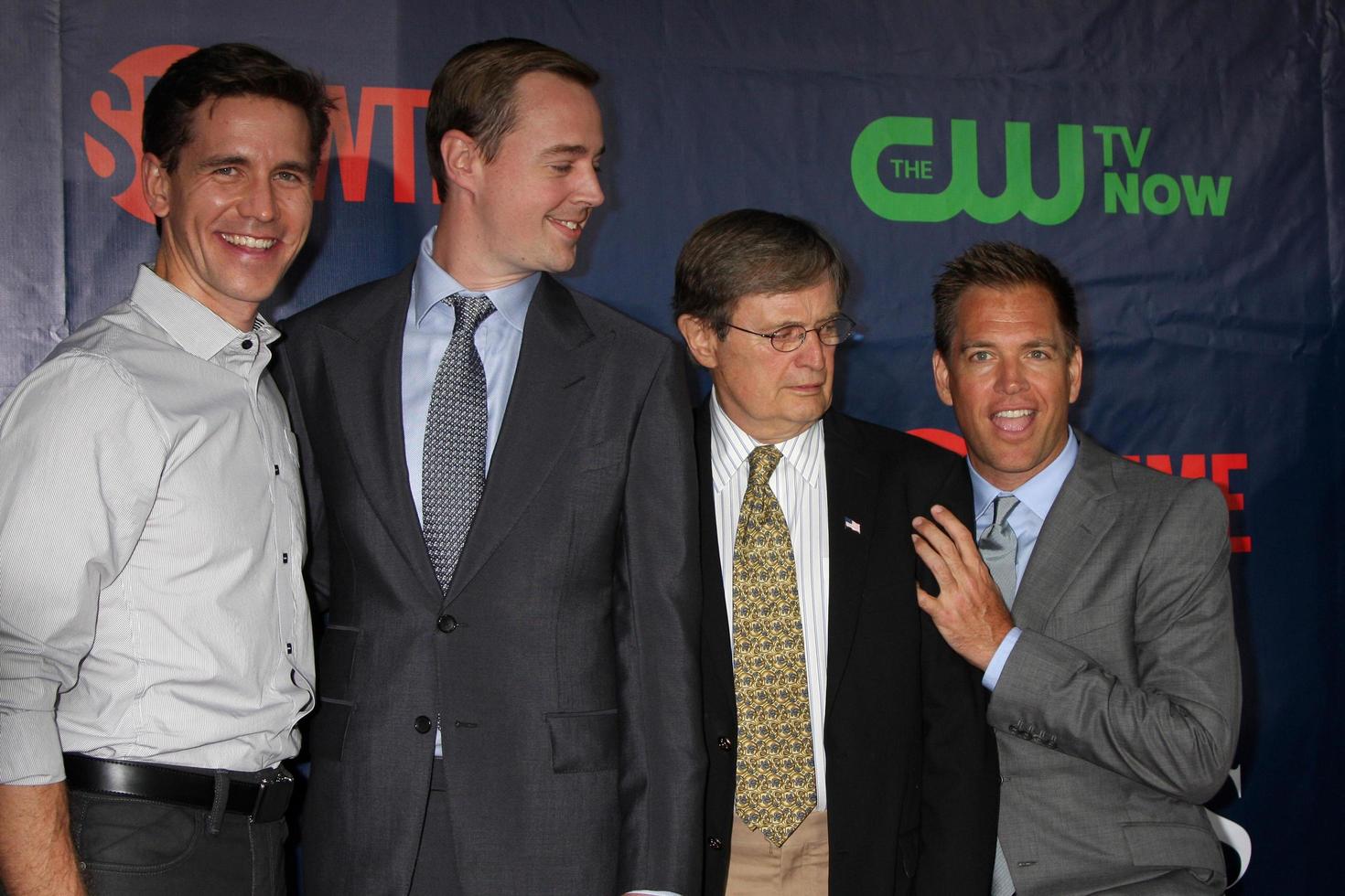 los angeles, 17 de julio - brian dietzen, sean murray, david mccallum, michael weatherly en la fiesta cbs tca de julio de 2014 en el pacific design center el 17 de julio de 2014 en west hollywood, ca foto