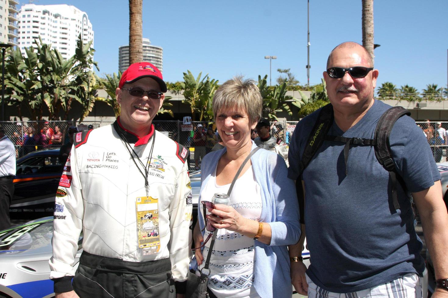 LOS ANGELES, APR 11 - Doug Fregin, Family at the 2014 Pro Celeb Race Qualifying Day at Long Beach Grand Prix on April 11, 2014 in Long Beach, CA photo