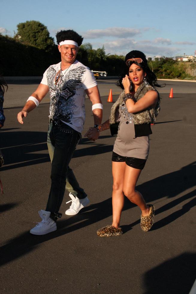 LOS ANGELES, OCT 30 - Melissa Rycroft, Tye Strickland arrives at the 17th Annual Dream Halloween benefiting CAAF at Barker Hanger on October 30, 2010 in Santa Monica, CA photo