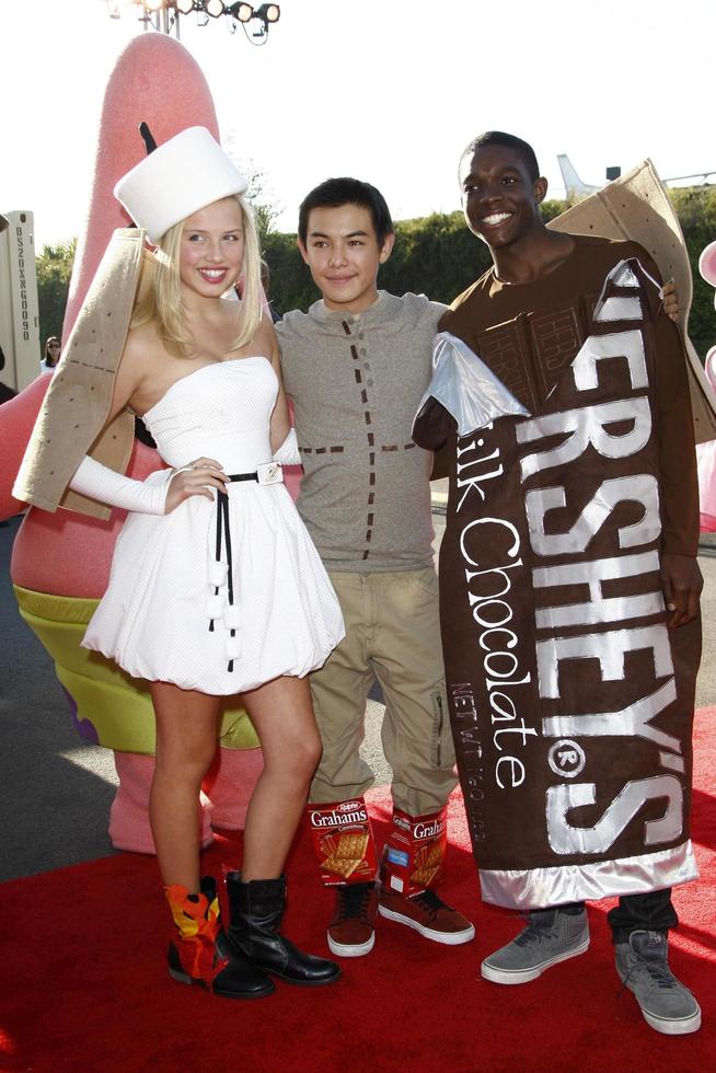 LOS ANGELES, OCT 29 - Gracie Dzienny, Ryan Potter, Carlos Knight arriving at the 18th Annual Dream Halloween Los Angeles at Barker Hanger on October 29, 2011 in Santa Monica, CA photo