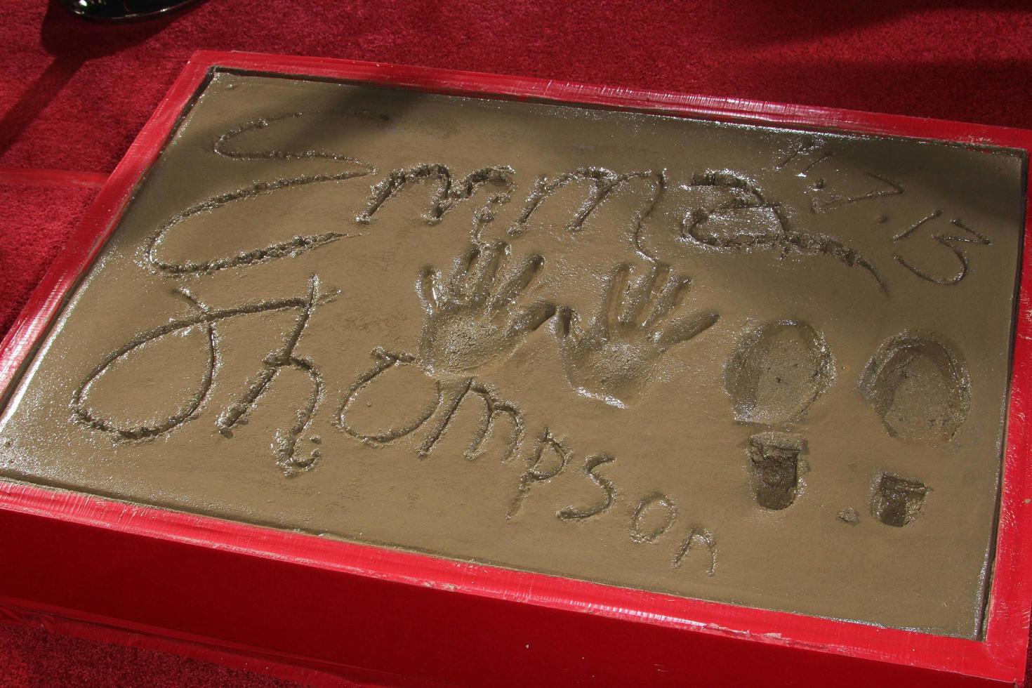 LOS ANGELES, NOV 7 - Emma Thompson Hand and Footprint at the Emma Thompson Hand and Footprint Ceremony at TCL Chinese Theater on November 7, 2013 in Los Angeles, CA photo