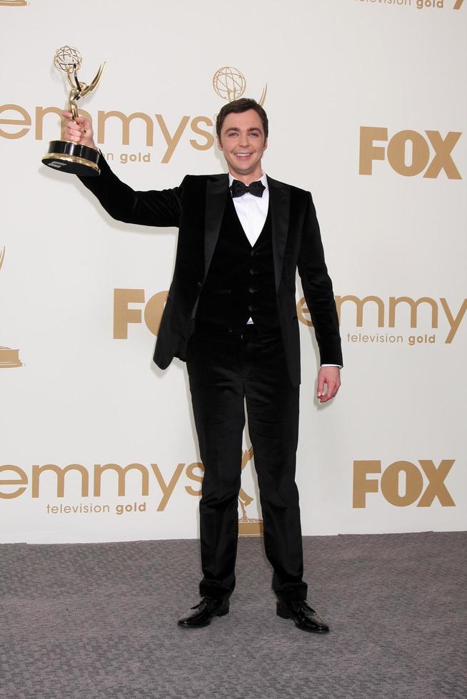 LOS ANGELES, SEP 18 - Jim Parsons in the Press Room at the 63rd Primetime Emmy Awards at Nokia Theater on September 18, 2011 in Los Angeles, CA photo