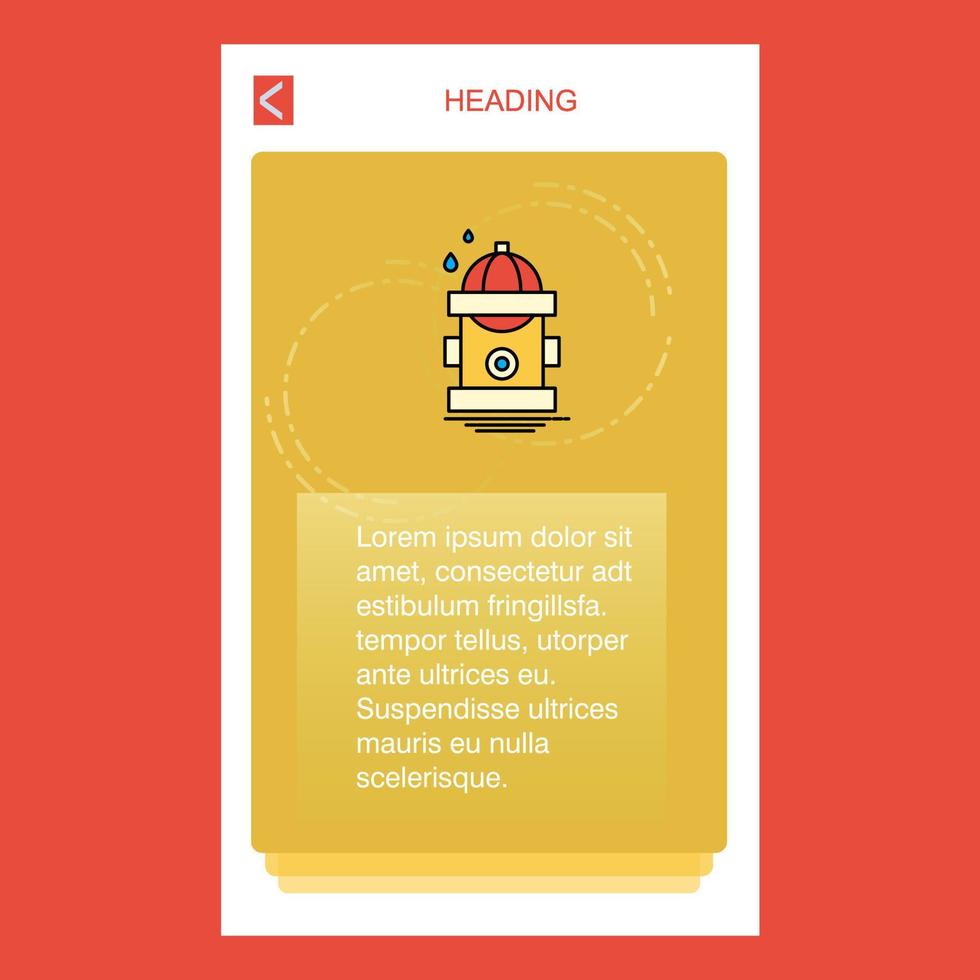 Hydrant mobile vertical banner design design Vector