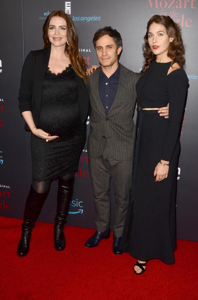 LOS ANGELES, DEC 1 - Saffron Burrows, Gael Garcia Bernal, Lola Kirke at the Mozart In The Jungle Special Screening and Concert at The Grove on December 1, 2016 in Los Angeles, CA photo