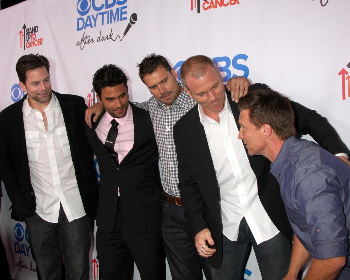 LOS ANGELES, OCT 8 - Michael Muhney, Ignacio Serricchio, Joshua Morrow, Sean Carrigan, Steve Burton at the CBS Daytime After Dark Event at Comedy Store on October 8, 2013 in West Hollywood, CA photo