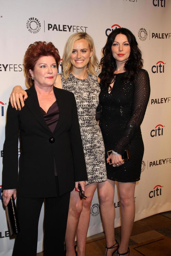 LOS ANGELES, MAR 14 - Kate Mulgrew, Taylor Schilling, Laura Prepon at the PaleyFEST, Orange is the New Black at Dolby Theater on March 14, 2014 in Los Angeles, CA photo