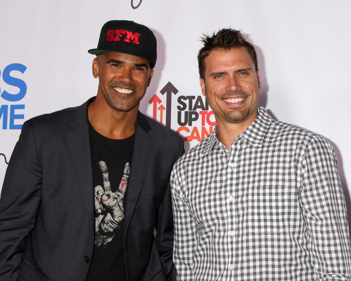 LOS ANGELES, OCT 8 - Shemar Moore, Joshua Morrow at the CBS Daytime After Dark Event at Comedy Store on October 8, 2013 in West Hollywood, CA photo