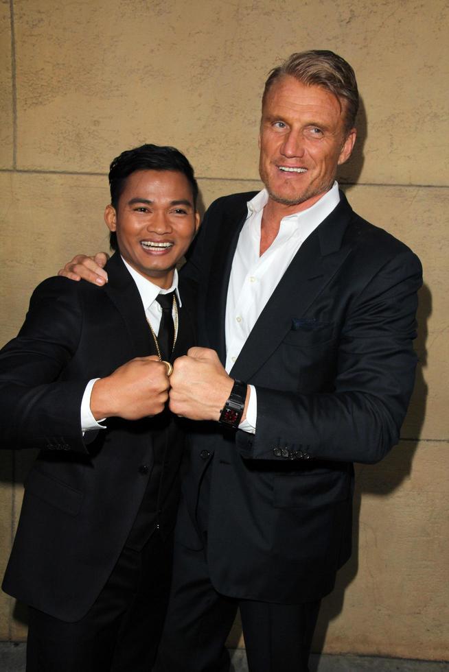 LOS ANGELES, MAY 6 - Tony Jaa, Dolph Lundgren at the Skin Trade Los Angeles Premiere at the Egyptian Theater on May 6, 2015 in Los Angeles, CA photo