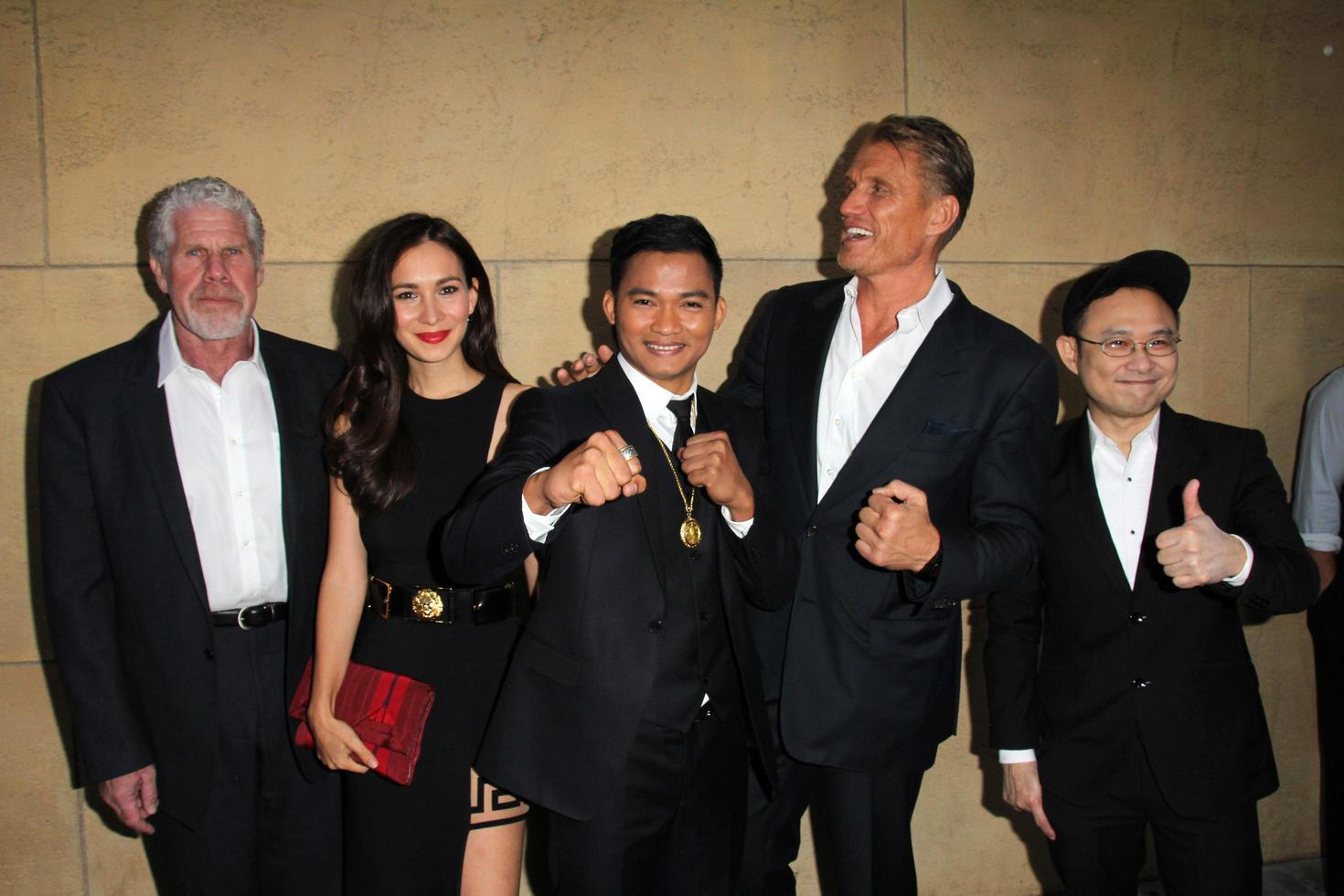 LOS ANGELES, MAY 6 - Ron Perlman, Celina Jade, Tony Jaa, Dolph Lundgren, Ekachai Uekrongtham at the Skin Trade Los Angeles Premiere at the Egyptian Theater on May 6, 2015 in Los Angeles, CA photo