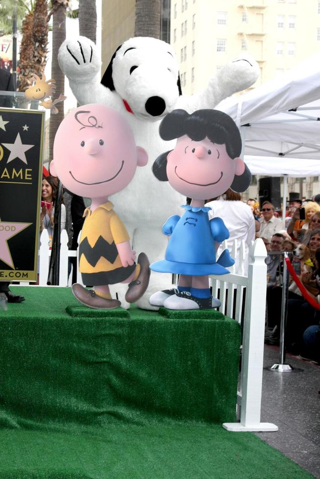 LOS ANGELES, NOV 2 - Charlie Brown, Snoopy, Lucy at the Snoopy Hollywood Walk of Fame Ceremony at the Hollywood Walk of Fame on November 2, 2015 in Los Angeles, CA photo