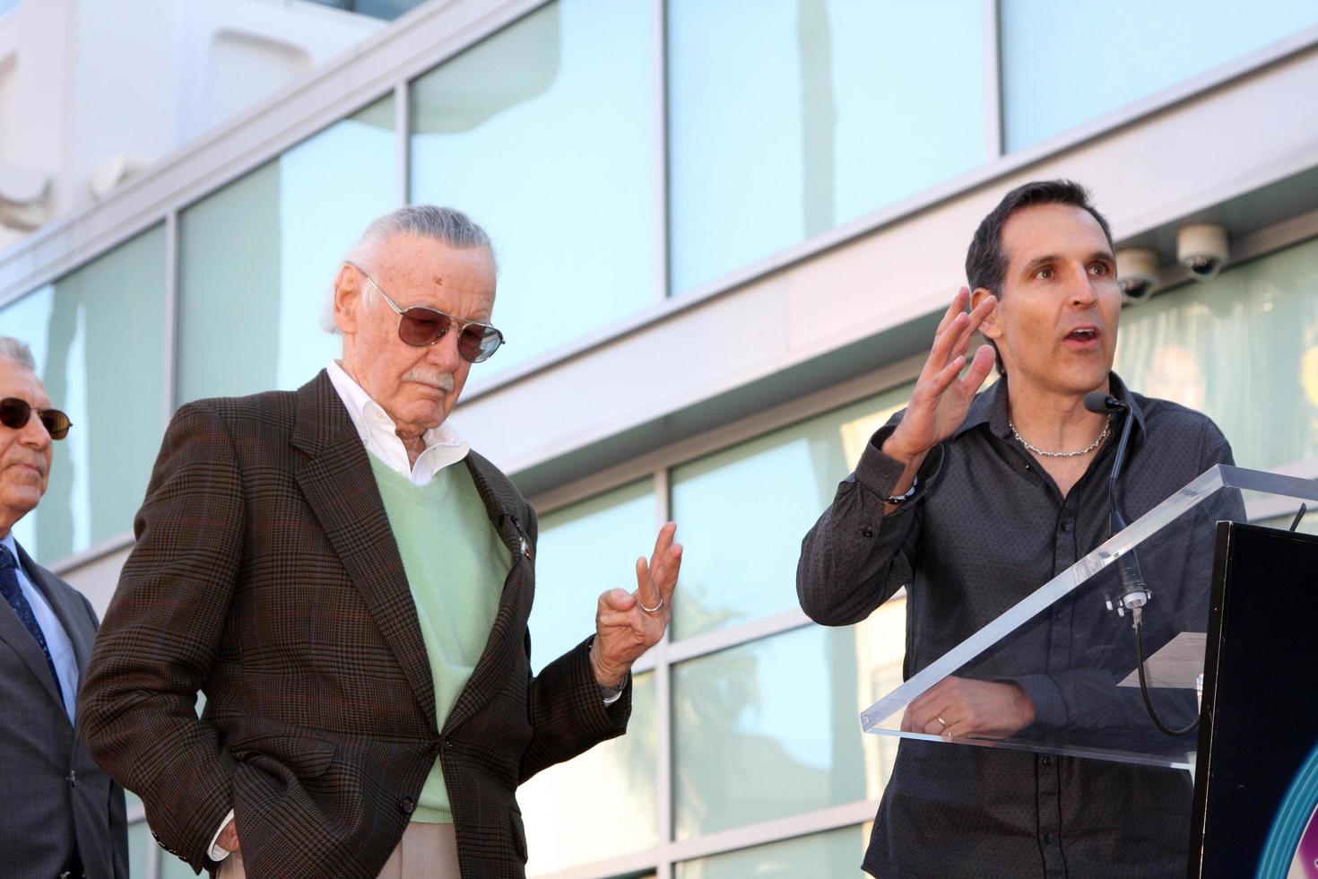 LOS ANGELES, JAN 14 - Stan Lee and Todd McFarlane at the ceremony for Stan Lee as he receives his star on the Hollywood Walk of Fame at Hollywood Walk of Fame on January 14, 2011 in Los Angeles, CA photo