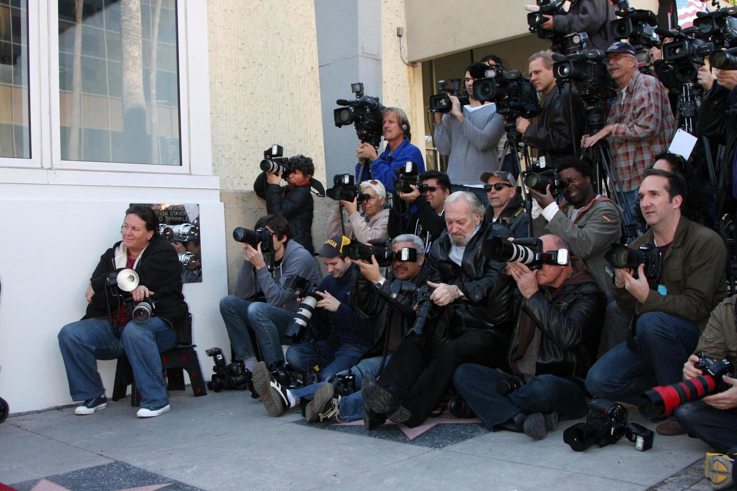 LOS ANGELES, JAN 14 - Press at the ceremony for Stan Lee as he receives his star on the Hollywood Walk of Fame at Hollywood Walk of Fame on January 14, 2011 in Los Angeles, CA photo