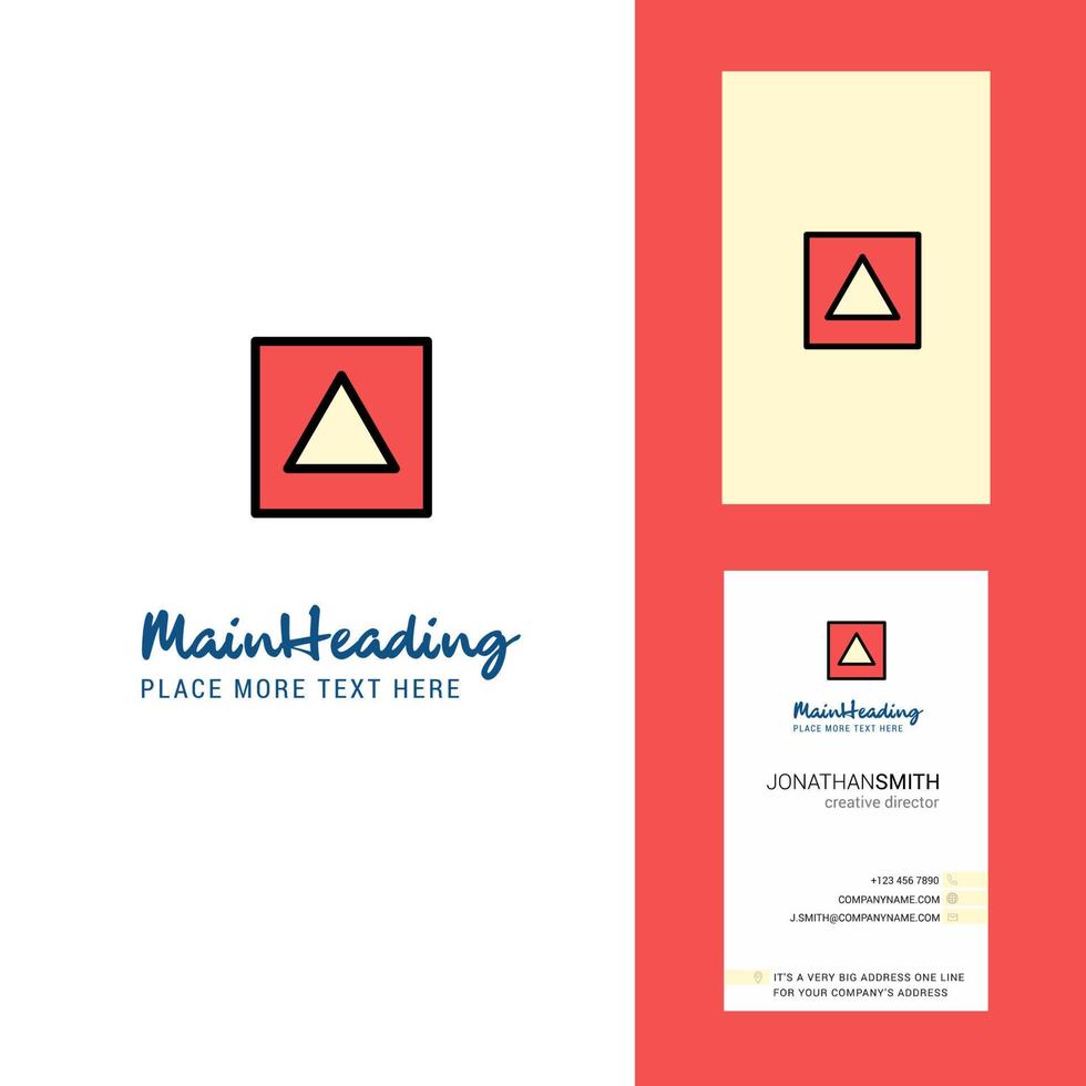 Traingle shape Creative Logo and business card vertical Design Vector