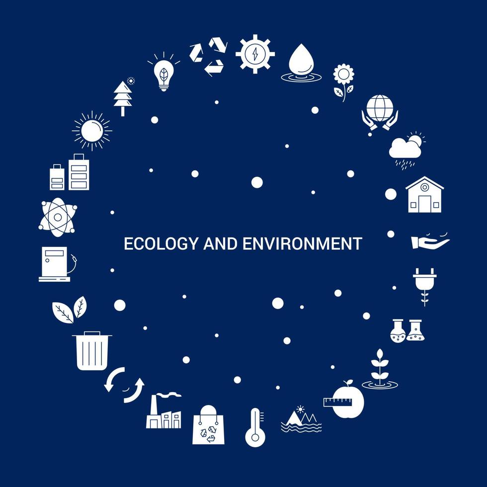 Creative Ecology and Enviroment icon Background vector