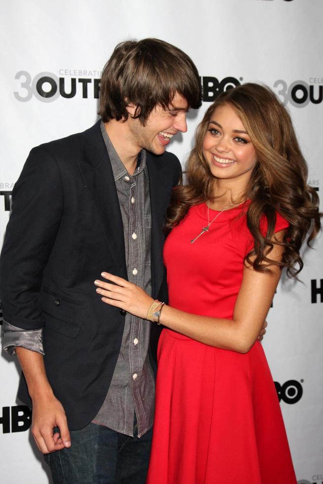 LOS ANGELES, JUL 22 - Matt Prokop, Sarah Hyland arrives agt the 2012 Outfest Closing Night Gala of STRUCK BY LIGHTNING at J A Ford Amphitheatre on July 22, 2012 in Los Angeles, CA photo