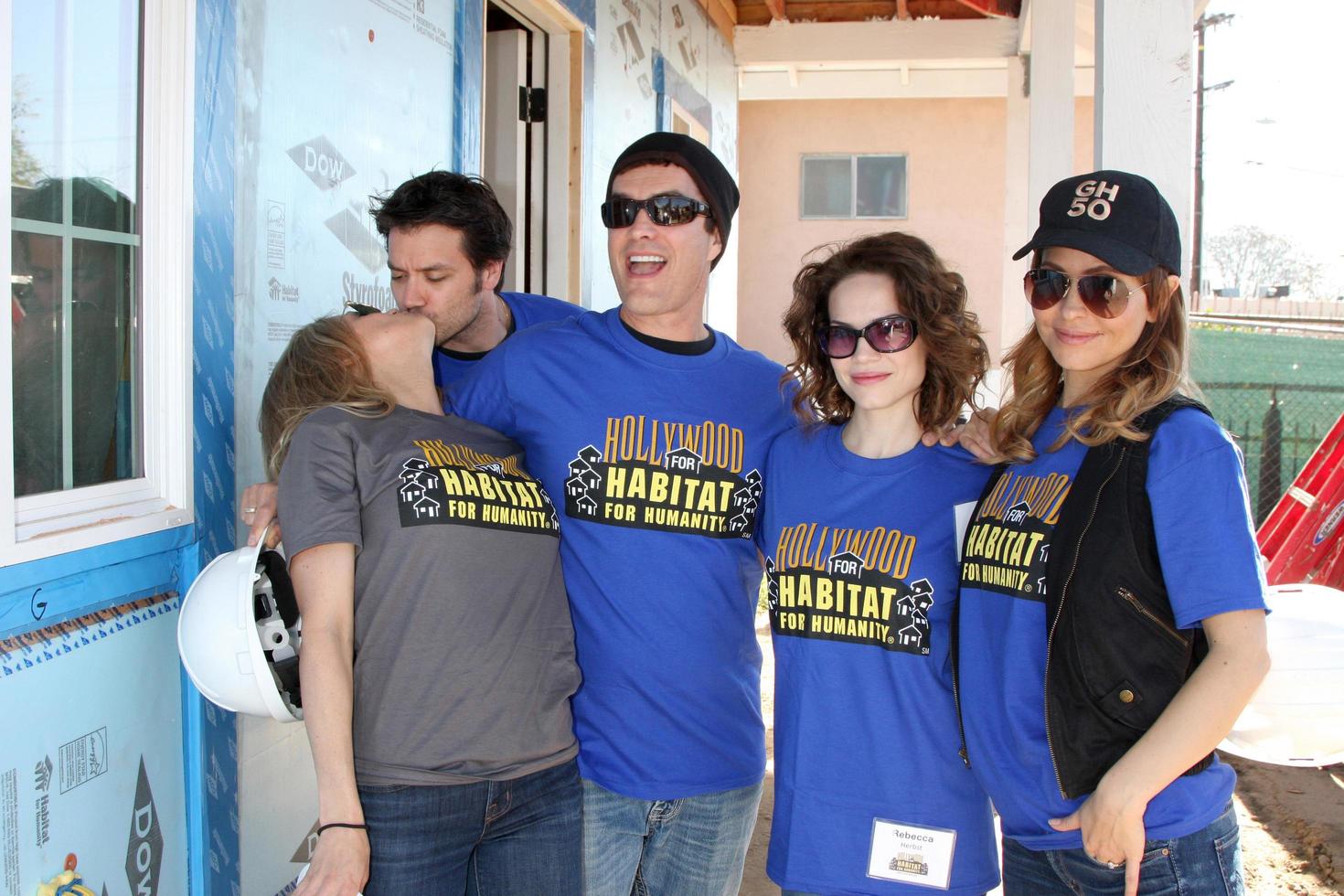 LOS ANGELES, MAR 8 - Kelly Sullivan, Dominic Zamprogna, Rick Hearst, Rebecca Herbst, Lisa LoCicero at the 5th Annual General Hospital Habitat for Humanity Fan Build Day at Private Location on March 8, 2014 in Lynwood, CA photo