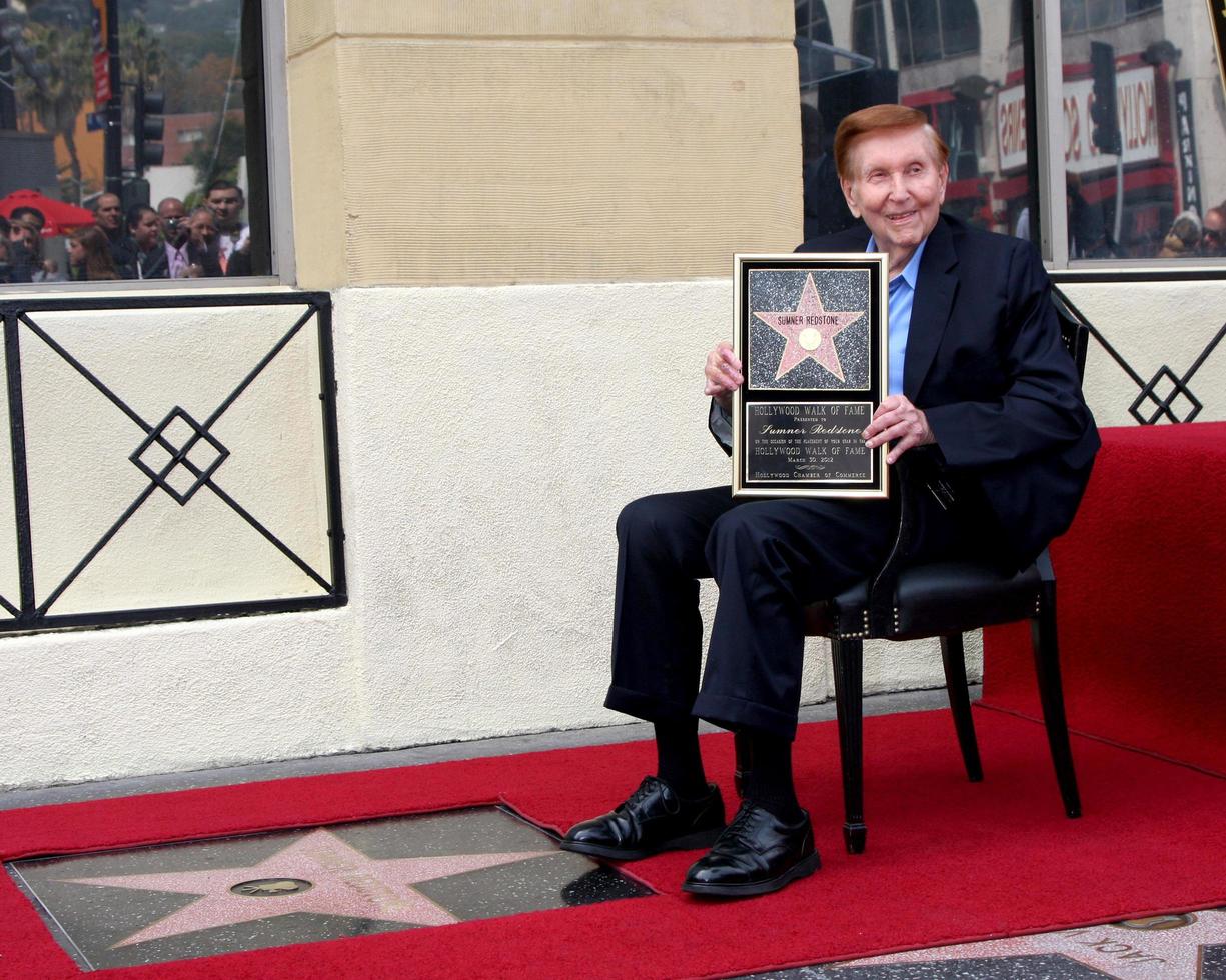 LOS ANGELES, FEB 13 - Sumner Redstone at the Sumner Redstone Star Ceremony on the Hollywood Walk of Fame on February 13, 2012 in Los Angeles, CA photo