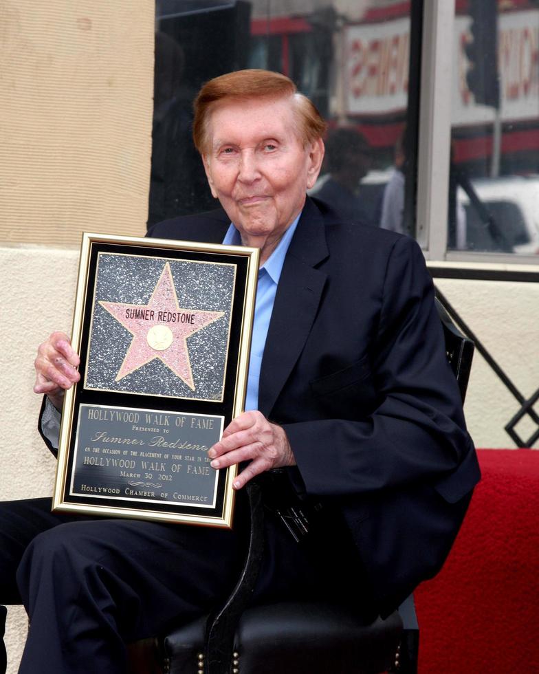 LOS ANGELES, FEB 13 - Sumner Redstone at the Sumner Redstone Star Ceremony on the Hollywood Walk of Fame on February 13, 2012 in Los Angeles, CA photo