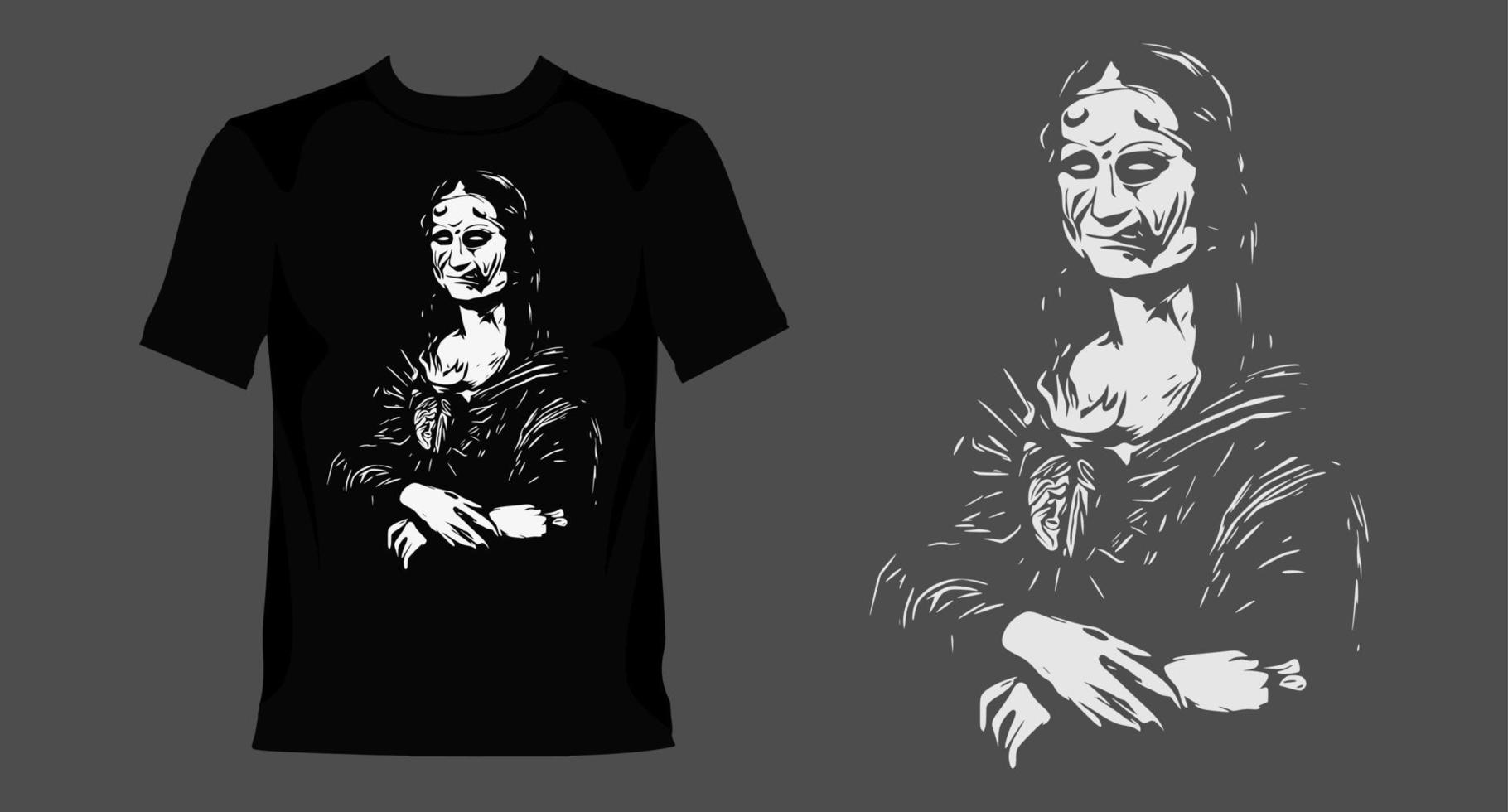 Never Smile Mona graphic design, for t-shirt prints, vector illustration