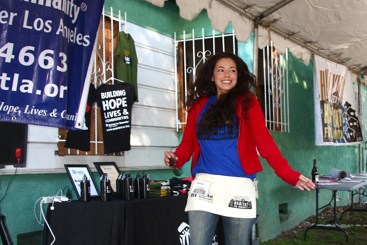 LOS ANGELES, FEB 9 - Theresa Castillo being introduced at the 4th General Hospital Habitat for Humanity Fan Build Day at the 191 E Marker Street on February 9, 2013 in Long Beach, CA photo