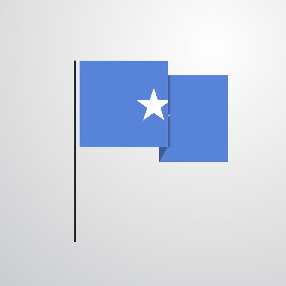 Somalia waving Flag design vector