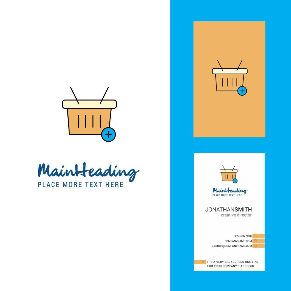 Basket Creative Logo and business card vertical Design Vector