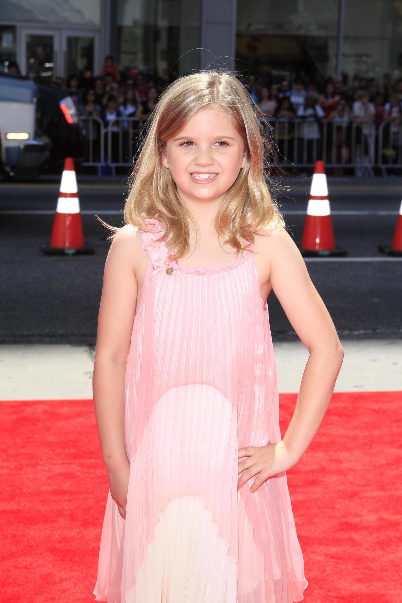 LOS ANGELES, APR 10 - Kyla Kenedy arrives at The Three Stooges Premiere