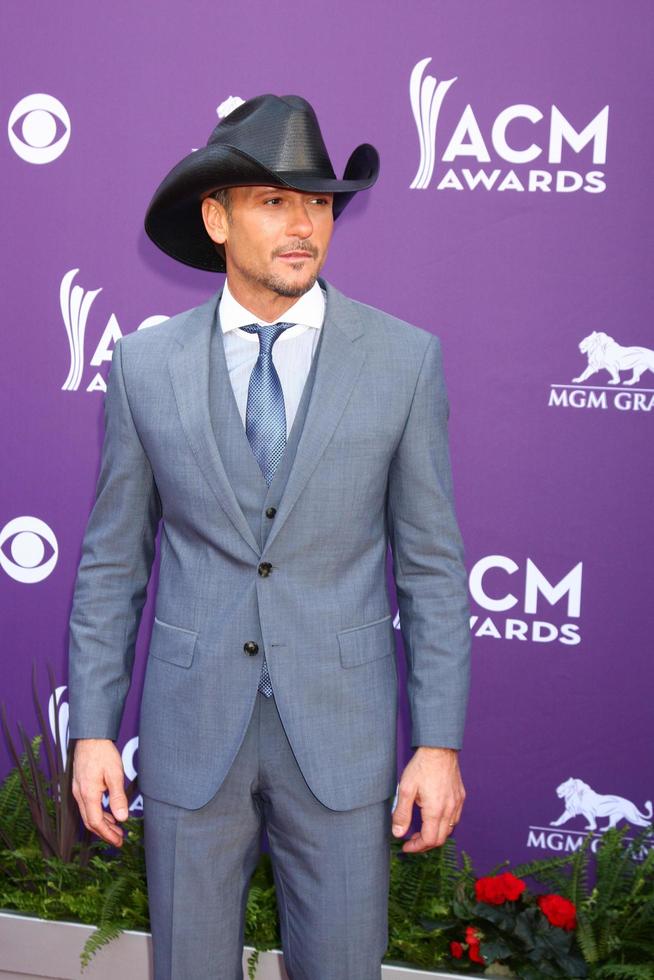 LAS VEGAS, MAR 7 - Tim McGraw arrives at the 2013 Academy of Country Music Awards at the MGM Grand Garden Arena on March 7, 2013 in Las Vegas, NV photo